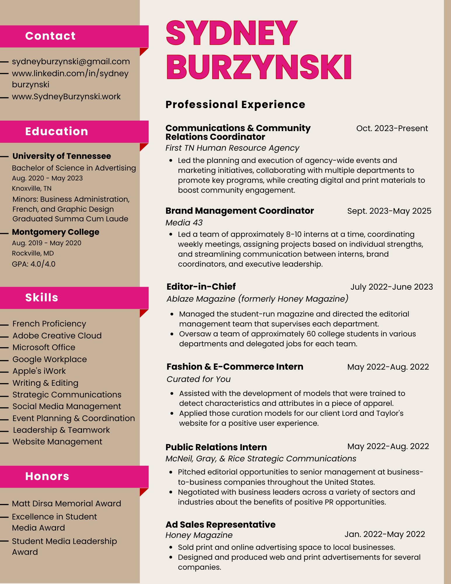 Portfolio Resume